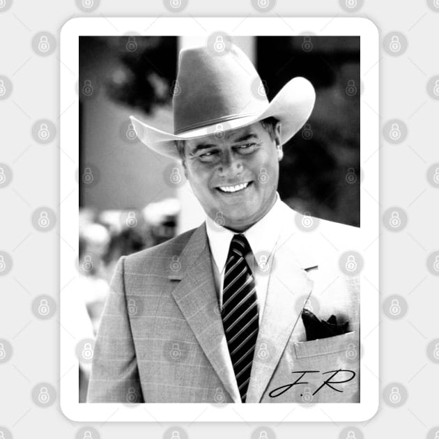 JR - Larry Hagman Sticker by HectorVSAchille